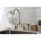 Kingston Brass KS7797ALBS Bridge Kitchen Faucet with Brass Sprayer, Brushed Brass KS7797ALBS - alternate 2